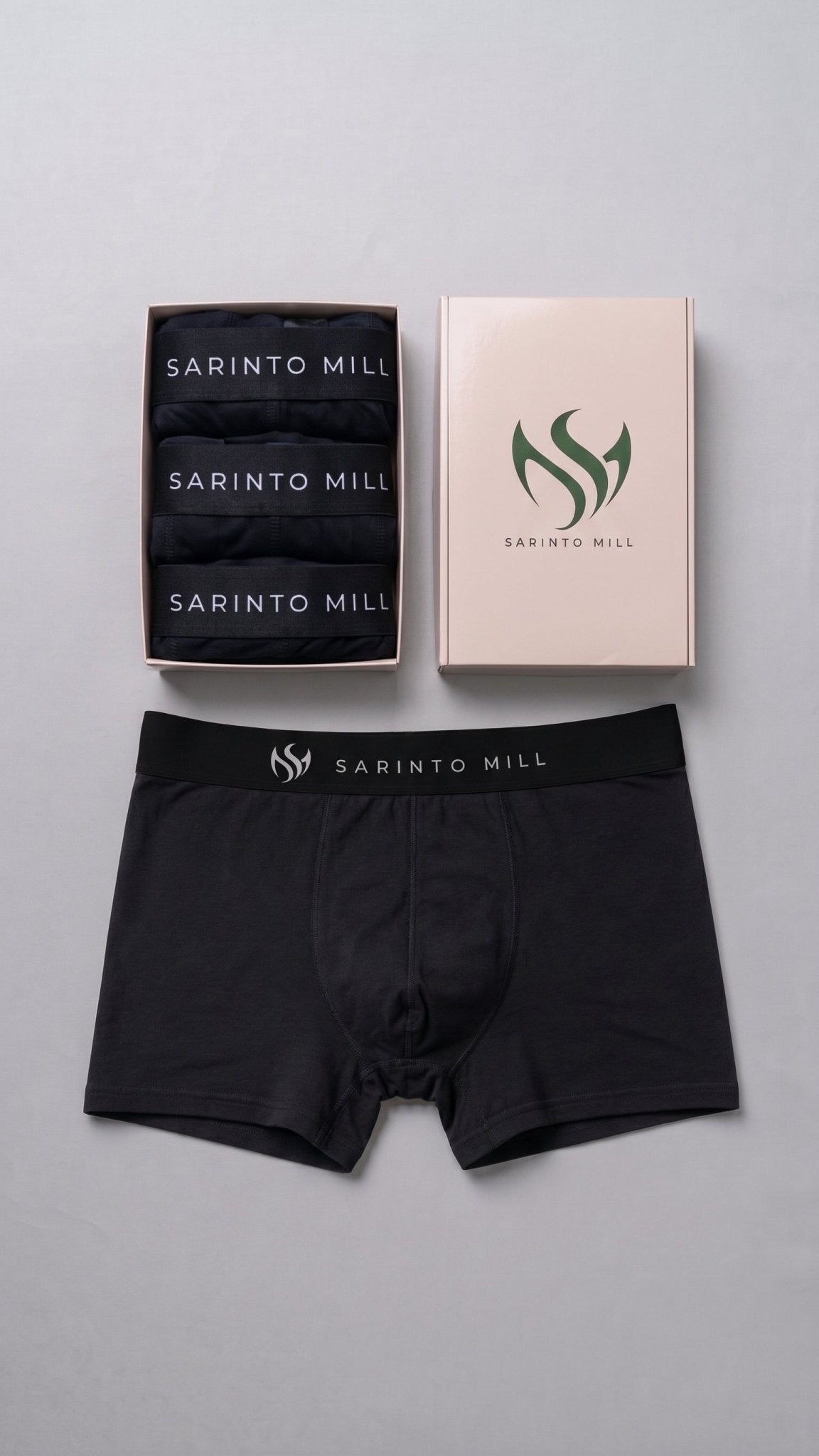 Sarinto Mill 3'lü Kutulu Erkek Boxer Seti - Sarinto Mill