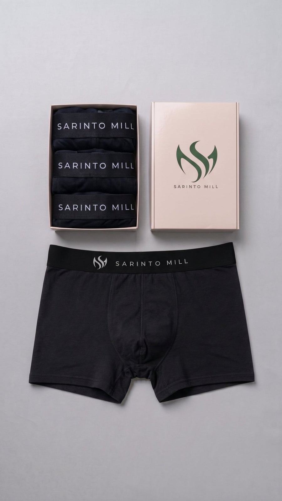 Sarinto Mill 3'lü Kutulu Erkek Boxer Seti - Sarinto Mill