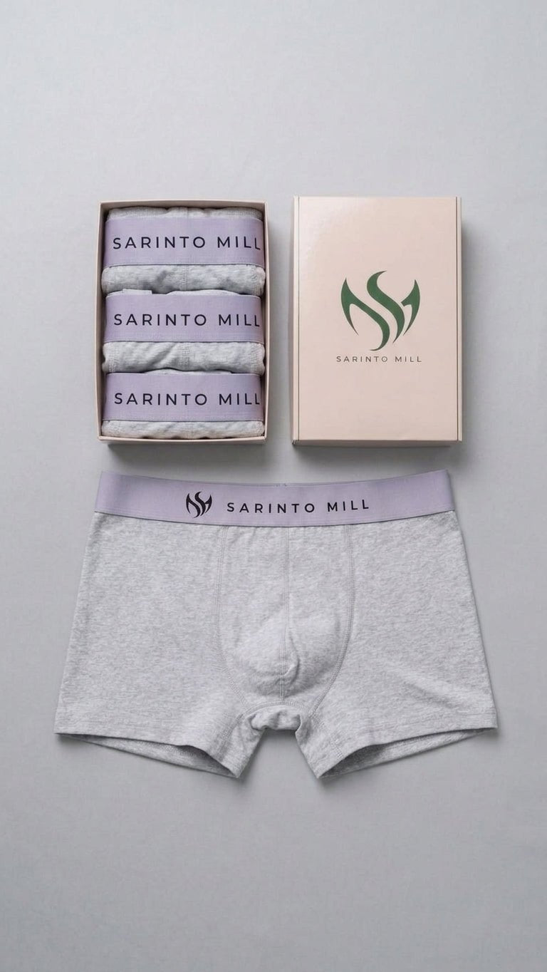 Sarinto Mill Gri Boxer Seti - Sarinto Mill